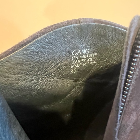 ASH GANG NAVY BLUE SUEDE BOOTIE SZ 40 VGUC WESTERN COWGIRL - Picture 5 of 12